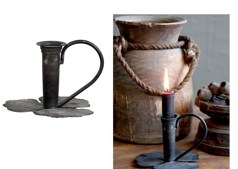 Chic Antique Kerzenhalter Chic Antique Kerzenständer Kerzenhalter mit Henkel Kammerleuchter von Chic Antique