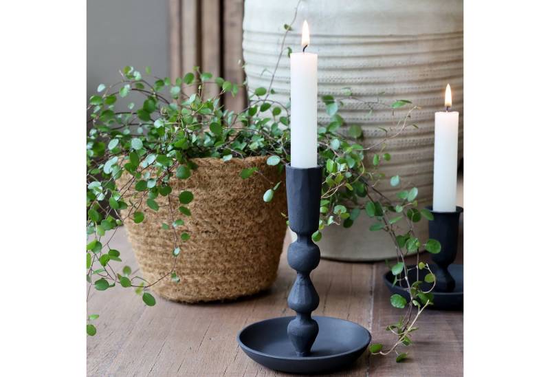 Chic Antique Kerzenhalter Kerzenständer Kerzenhalter H14,5/D9,5 cm antique schwarz (1 St) von Chic Antique