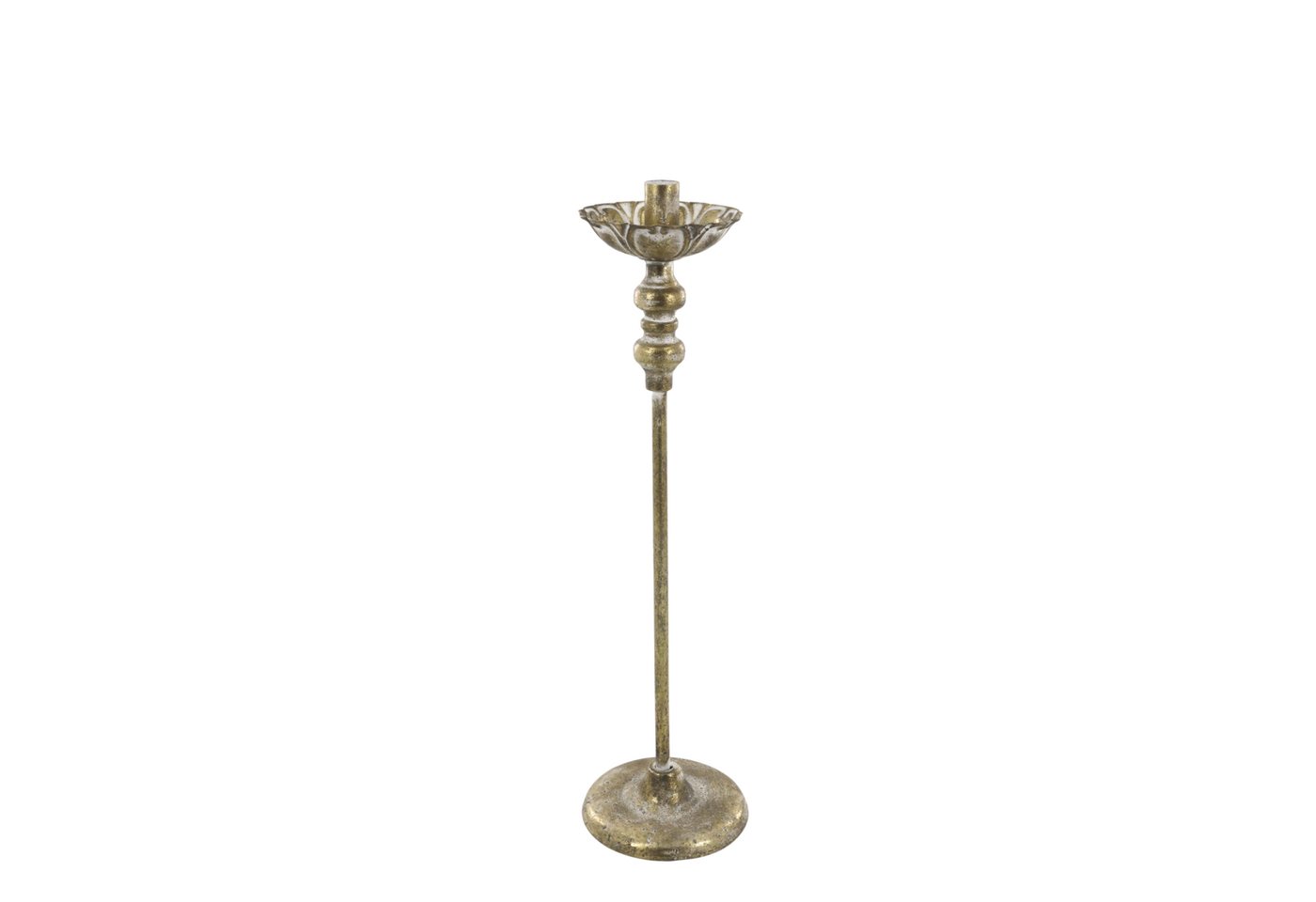Chic Antique Kerzenständer Kerzenhalter Vire Kerzenständer H45/D12 cm antique messing (1 St) von Chic Antique