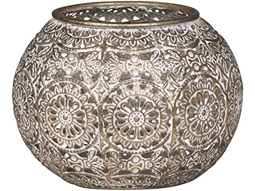 Chic Antique Kerzenständer Teelichthalter Vire Antik Eisen Windlicht H9xØ11cm 71575-03 von Chic Antique
