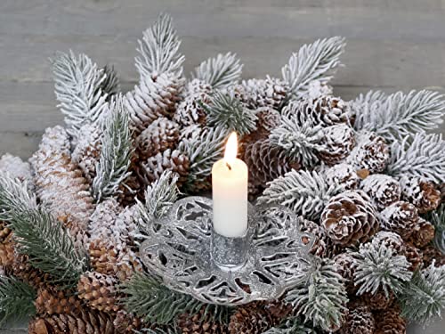 Chic Antique Kerzenstecker Kerzenhalter Spieß für Kerzen versch. Designs/ Größen und Farben (71635 H9xØ11,5cm, Antique Zink) von Chic Antique