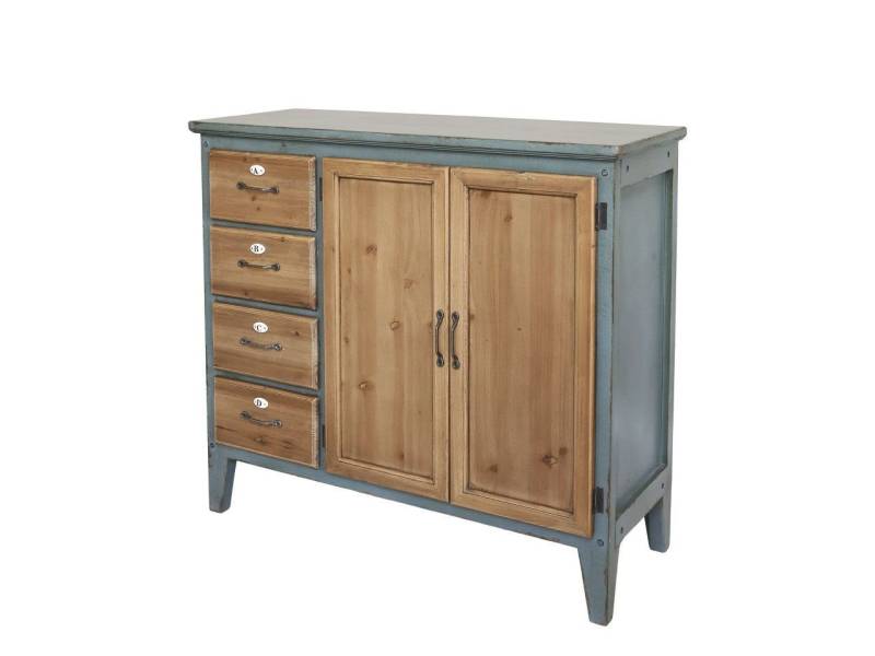 Chic Antique Kommode Französische Kommode Florence Vintage Opalfarben Holzfront von Chic Antique