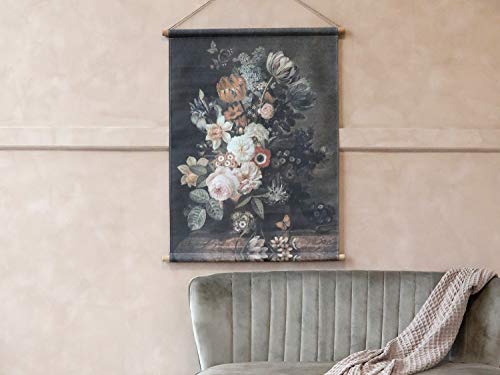 Chic Antique Leinwandbild zum hängen Blumenmuster florales Muster Kunstdruck H145x124cm oder H97x76cm Stoffbild Wandbild Leinwand verschiedenen Designs (H 97 x B 76 cm, 22231-00) von Chic Antique