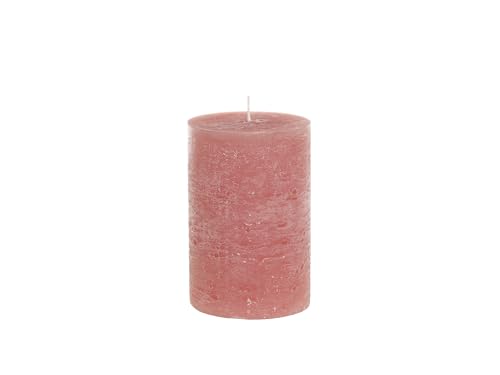 Chic Antique Macon rustikale Stumpenkerze Kerze Antik Altarkerzen 100% Paraffin Lange Brenndauer, H15/D10 cm Himbeere von Chic Antique