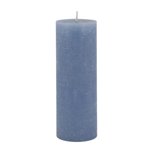 Chic Antique Macon rustikale Stumpenkerze Kerze Antik Altarkerzen 100% Paraffin Lange Brenndauer, H20/D7 cm Sky Blue von Chic Antique