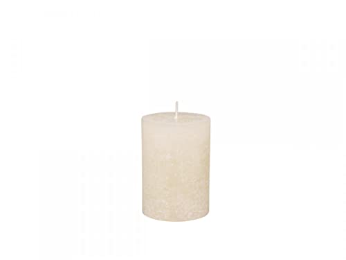 Chic Antique Macon rustikale Stumpenkerze Kerze Antik Altarkerzen 100% Paraffin Lange Brenndauer (Nude, 10x7 cm) von Chic Antique