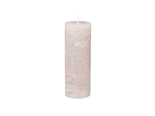 Chic Antique Macon rustikale Stumpenkerze versch.Farben ud Größen Kerze Antik NEU Altarkerzen 100% Paraffin Lange Brenndauer (Rose, 20x7cm) von Chic Antique