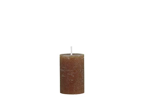 Chic Antique Macon rustikale Stumpenkerze versch.Farben ud Größen Kerze Antik NEU Altarkerzen 100 % Paraffin lange Brenndauer (Walnuss, 8x5cm) von Chic Antique
