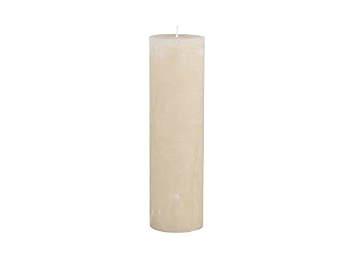 Chic Antique Macon rustikale Stumpenkerze versch.Farben und Größen Kerze Antik NEU Altarkerzen 100 % Paraffin lange Brenndauer (Creme, 35x10 cm) von Chic Antique