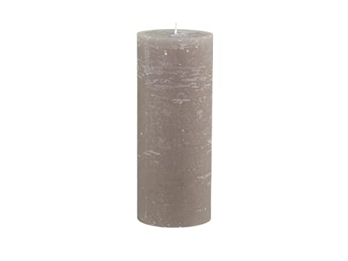 Chic Antique Macon rustikale Stumpenkerze versch.Farben und Größen Kerze Antik NEU Altarkerzen 100 % Paraffin lange Brenndauer (Linen, 25x10 cm) von Chic Antique