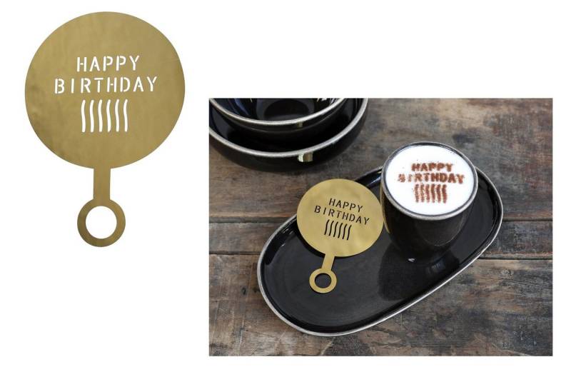 Chic Antique Motivschablone Kaffee Schablone Happy Birthday Chic Antique 61644-13 von Chic Antique