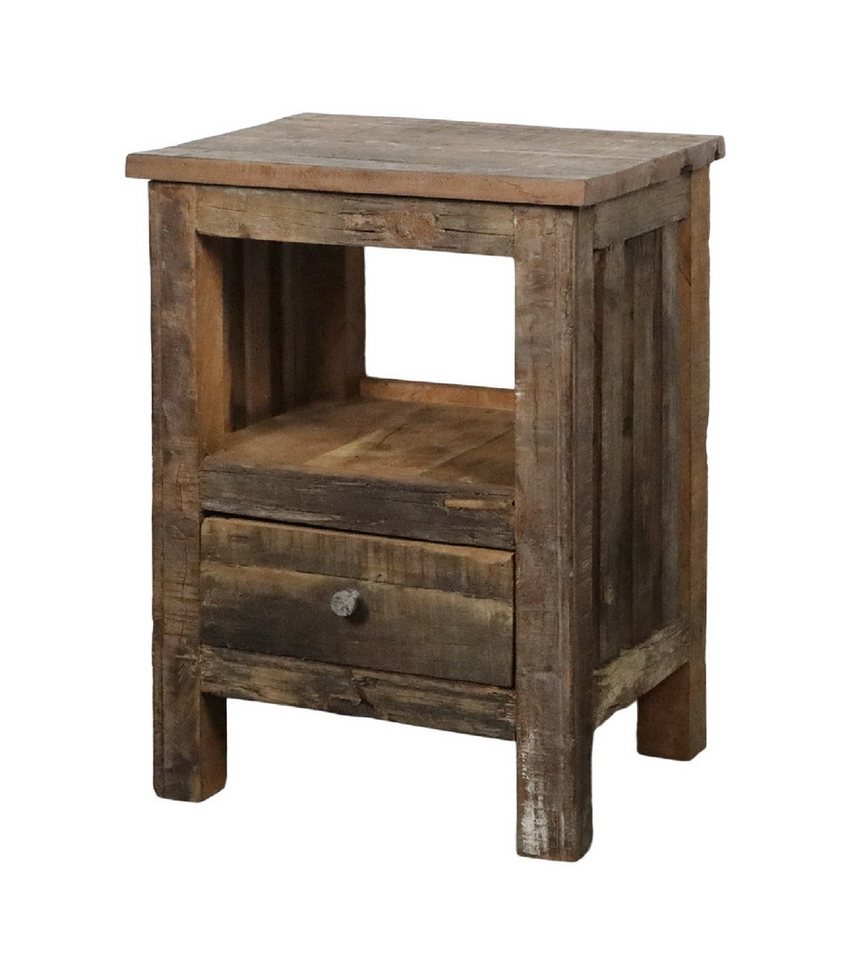 Chic Antique Nachttisch Chic Antique Tisch m. Schublade Alt Holz Unika Nachttisch Schrank von Chic Antique