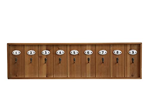 Chic Antique Schlüsselbrett Holz mit 9 Haken und Keramik Schildern 21 x 80 cm Chic Antique Schlüsselbrett Holz mit 9 Haken und Keramik Schildern 21 x 80 cm von Chic Antique