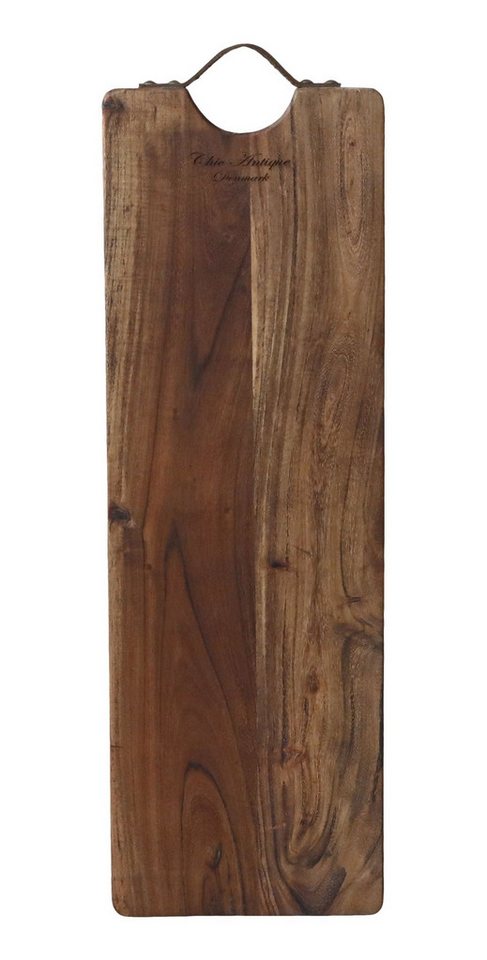 Chic Antique Schneidebrett Tapasbrett Servierbrett Schneidebrett Akazienholz L 63cm Chic Antique von Chic Antique