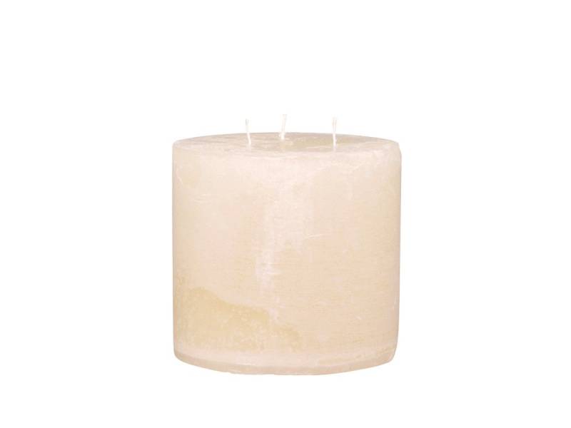 Chic Antique Stumpenkerze Stumpenkerze Rustikale Kerze Macon Paraffin 3-Docht H15xØ15cm, 3 Docht Kerze, Russfrei, Hochwertig, Brenndauer 80 Stunden von Chic Antique