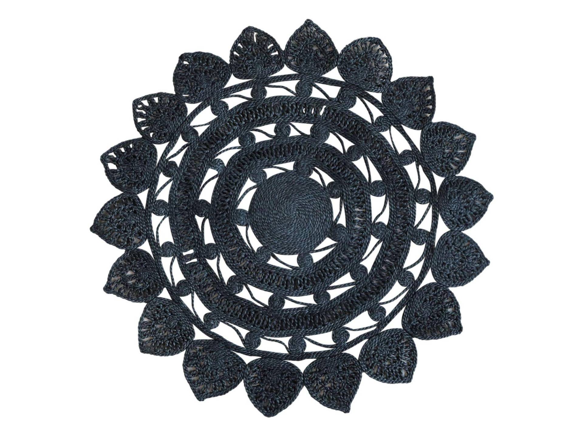 Chic Antique Teppich mit Muster 75cm Jute schwarz Chic Antique Teppich mit Muster 75cm Jute schwarz von Chic Antique