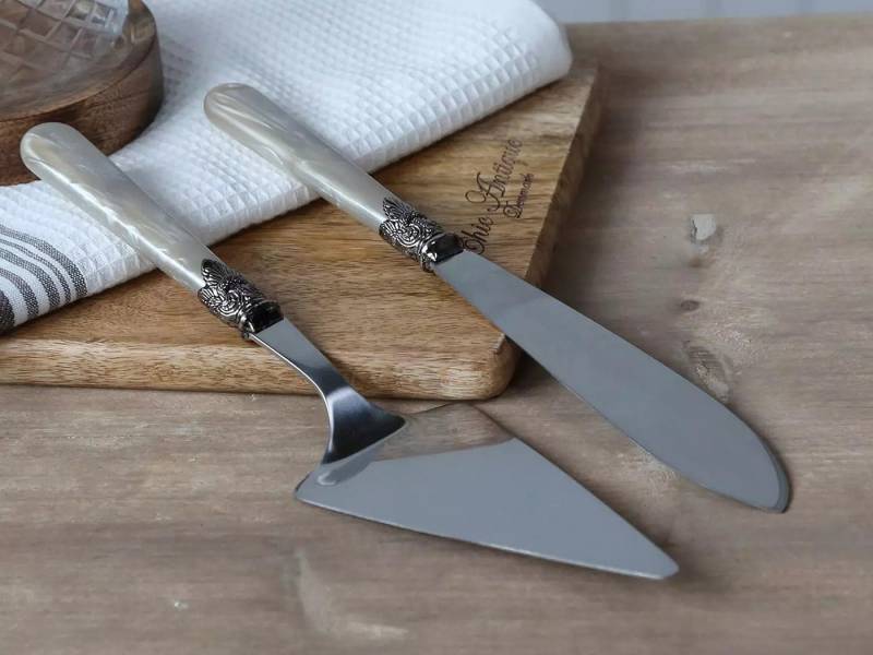 Chic Antique Tortenheber Chic Antique Tortenheber & Kuchenmesser Set champagne Perlmutt von Chic Antique