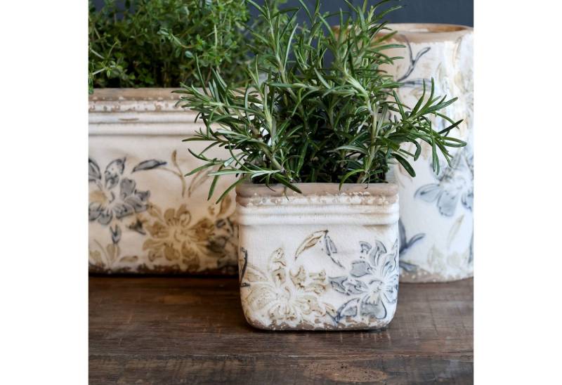 Chic Antique Übertopf Chic Antique * Croix Übertopf H10/L10/B10 cm creme Keramik (1 St) von Chic Antique