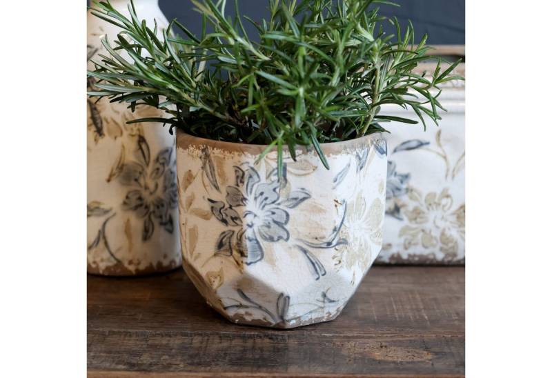 Chic Antique Übertopf Chic Antique * Croix Übertopf H11,5/D12 cm creme Keramik (1 St) von Chic Antique