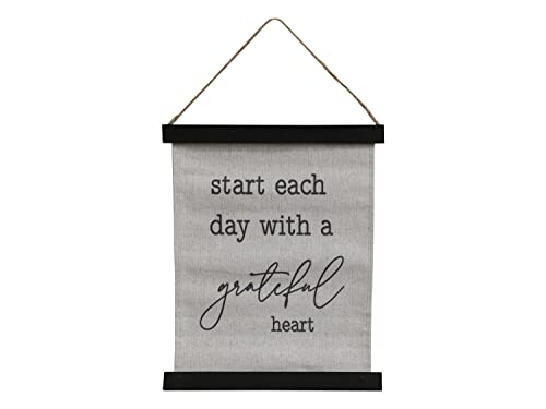 Chic Antique Wandbild kleine Leinwand mit Text Leinwand Bild Canvas mit versch. Texten und Schriften Holzrahmen/Fichte H30cm (start each day with a greatful heart) von Chic Antique
