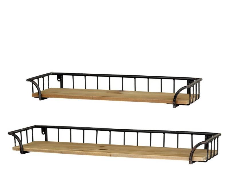 Chic Antique Wandregal Eisen Regal 2er Set Holz von Chic Antique