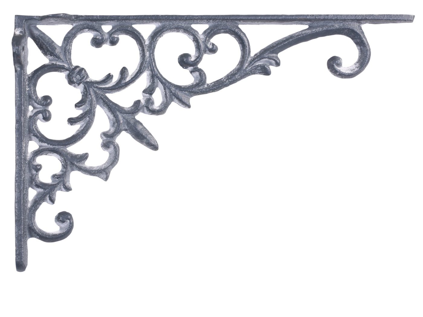 Chic Antique Wandregalhalter Garderobe 2 x Regal Regalträger Wandregal Chic Antique Grau 64611-25 von Chic Antique