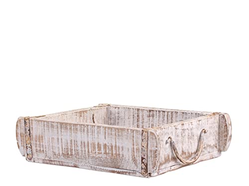 Chic Antique ZIEGELFORM Kiste UNIKA Weiß Holz Unikat Aufbewahrung Holzkiste von Chic Antique