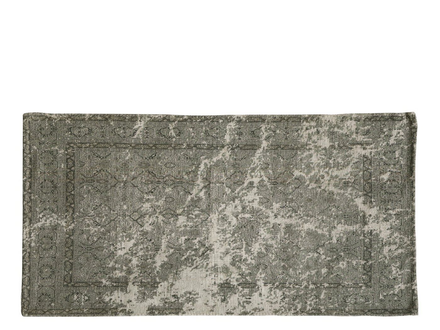 Designteppich Teppich m. franz. Druck L150/B75 cm verte Vintage, Chic Antique von Chic Antique