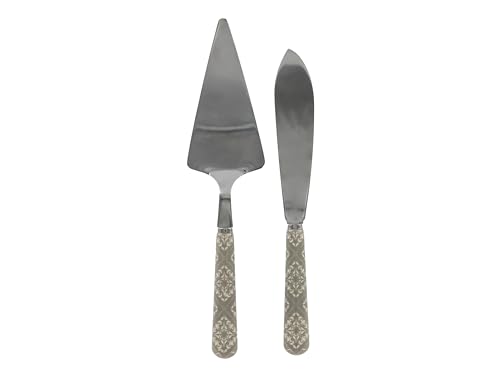 Tortenheber Kuchenmesser französisch grau mit Muster aus Rostfreiem Stahl/Acryl Landhaus Shabby Chic Look Vintage Nostalgie Tortenheber Kuchenmesser französisch grau mit Muster aus Rostfreiem Stahl/Acryl Landhaus Shabby Chic Look Vintage Nostalgie von Chic Antique