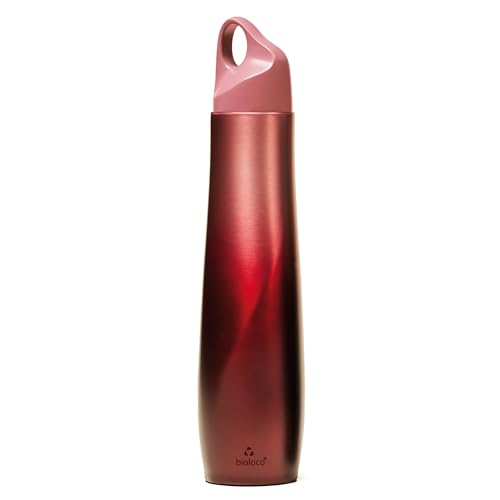 Trinkflasche bioloco the curve 420 ml Edelstahl berry, Thermosflache von chic.mic