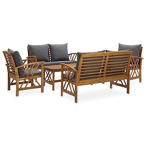 ChicAbode 5-TLG. Garten-Lounge-Set mit Auflagen Massivholz Akazie von ChicAbode