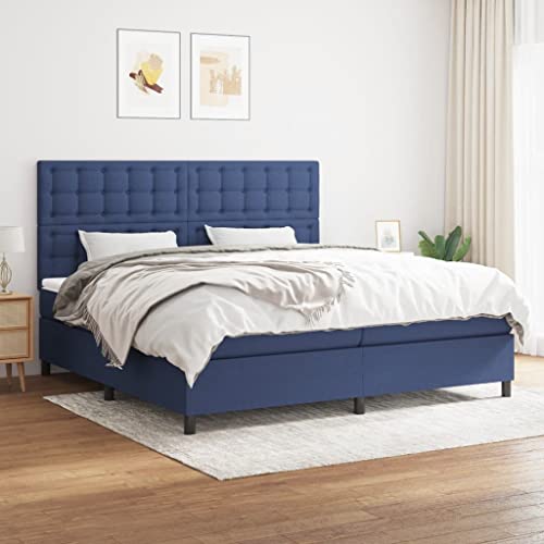 ChicAbode Boxspringbett mit Matratze Blau 200x200 cm Stoff von ChicAbode