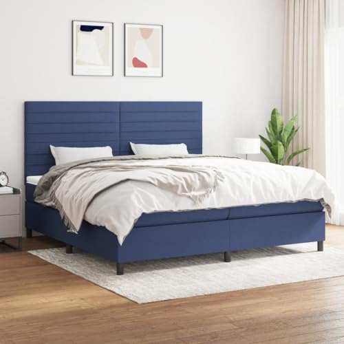 ChicAbode Boxspringbett mit Matratze Blau 200x200 cm Stoff von ChicAbode