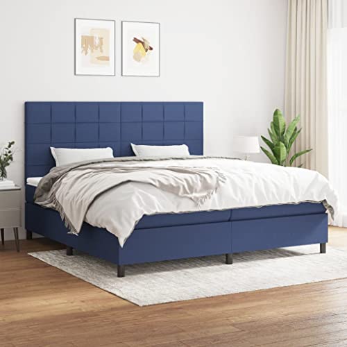 ChicAbode Boxspringbett mit Matratze Blau 200x200 cm Stoff von ChicAbode