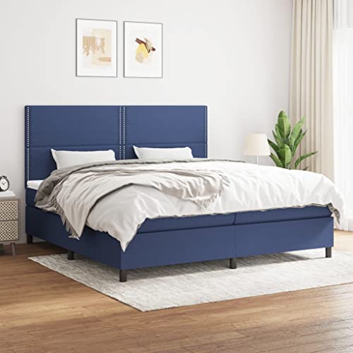 ChicAbode Boxspringbett mit Matratze Blau 200x200 cm Stoff von ChicAbode