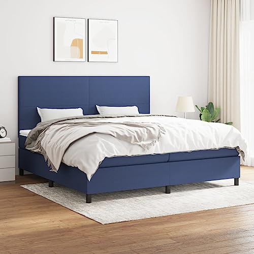 ChicAbode Boxspringbett mit Matratze Blau 200x200 cm Stoff von ChicAbode