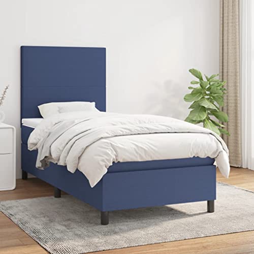 ChicAbode Boxspringbett mit Matratze Blau 90x190 cm Stoff von ChicAbode