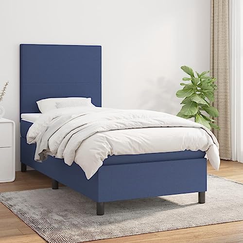 ChicAbode Boxspringbett mit Matratze Blau 90x200 cm Stoff von ChicAbode