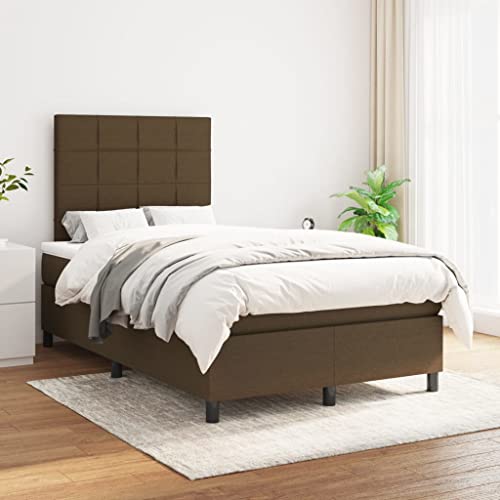 ChicAbode Boxspringbett mit Matratze Dunkelbraun 120x200 cm Stoff von ChicAbode