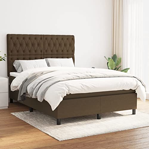 ChicAbode Boxspringbett mit Matratze Dunkelbraun 140x190 cm Stoff von ChicAbode