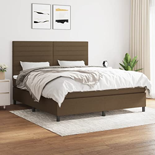 ChicAbode Boxspringbett mit Matratze Dunkelbraun 160x200 cm Stoff von ChicAbode