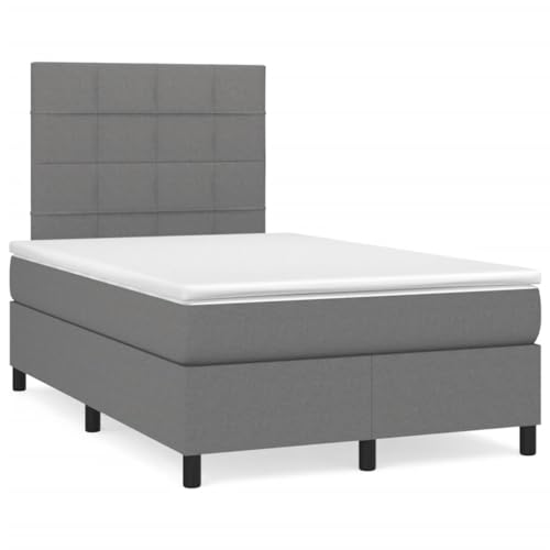 ChicAbode Boxspringbett mit Matratze Dunkelgrau 120x190 cm Stoff von ChicAbode