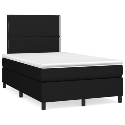 ChicAbode Boxspringbett mit Matratze Schwarz 120x190 cm Stoff von ChicAbode