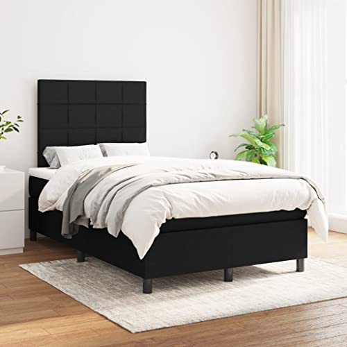 ChicAbode Boxspringbett mit Matratze Schwarz 120x200 cm Stoff von ChicAbode