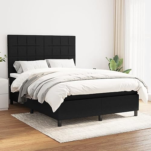 ChicAbode Boxspringbett mit Matratze Schwarz 140x200 cm Stoff von ChicAbode