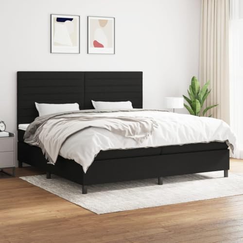 ChicAbode Boxspringbett mit Matratze Schwarz 200x200 cm Stoff von ChicAbode