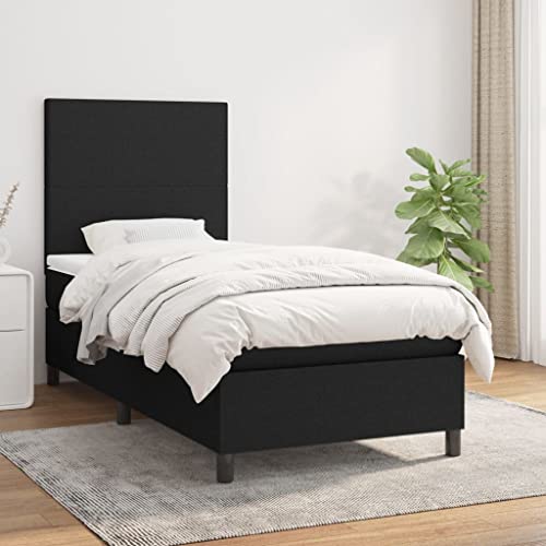 ChicAbode Boxspringbett mit Matratze Schwarz 80x200 cm Stoff von ChicAbode
