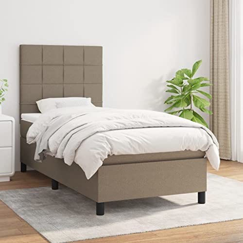 ChicAbode Boxspringbett mit Matratze Taupe 100x200 cm Stoff von ChicAbode