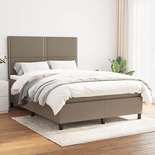 ChicAbode Boxspringbett mit Matratze Taupe 140x200 cm Stoff von ChicAbode