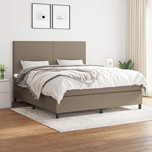 ChicAbode Boxspringbett mit Matratze Taupe 160x200 cm Stoff von ChicAbode